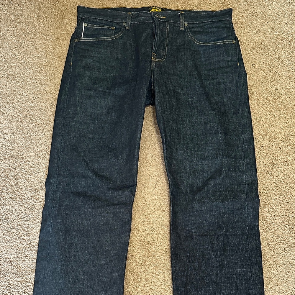 Bravestar Selvage Jeans – True Straight Cut, Raw Selvage , MiUSA, Tag Size 35